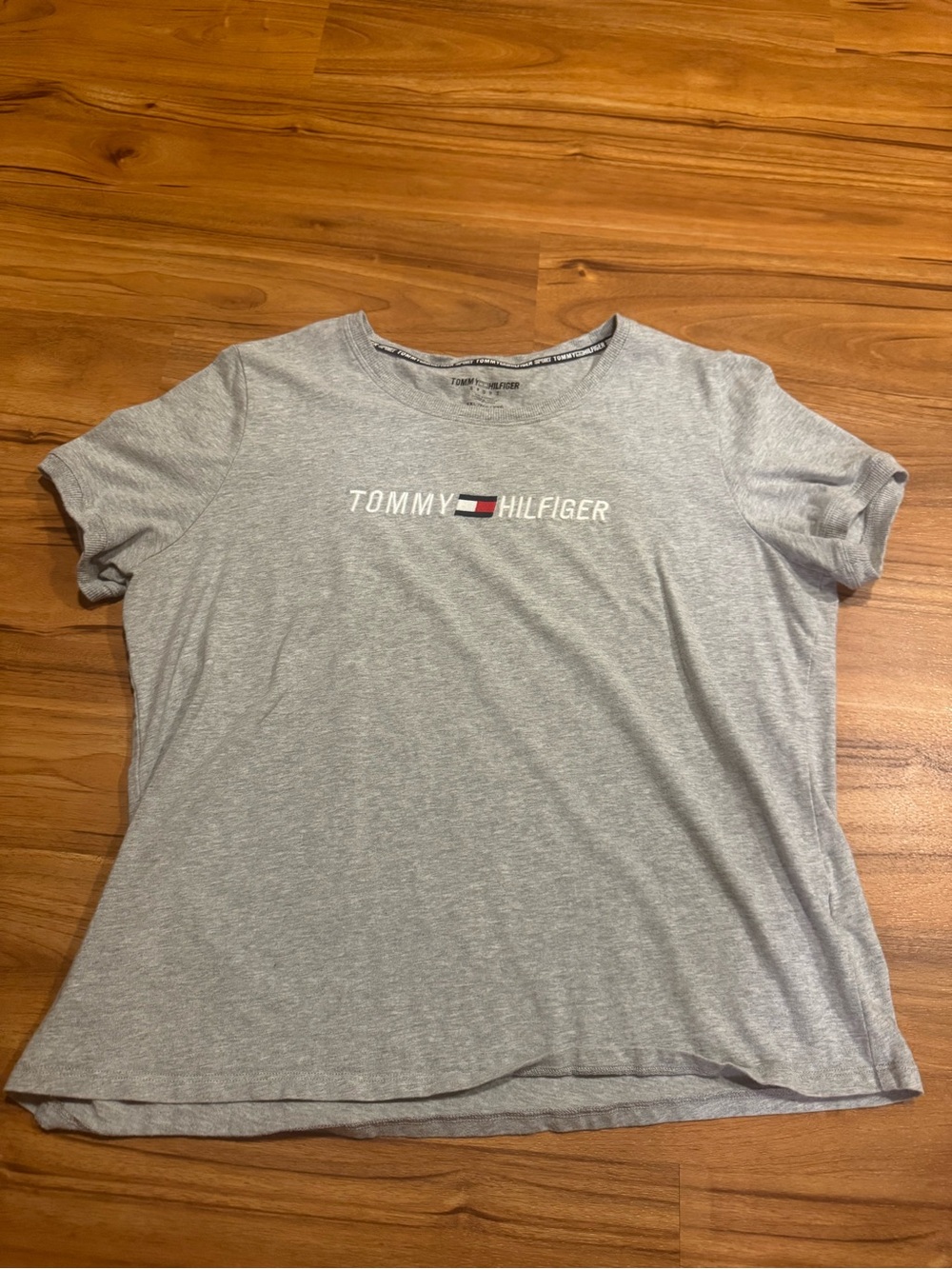 Tommy Hilfiger Heather Gray Logo Crewneck Short Sleeve Tee
